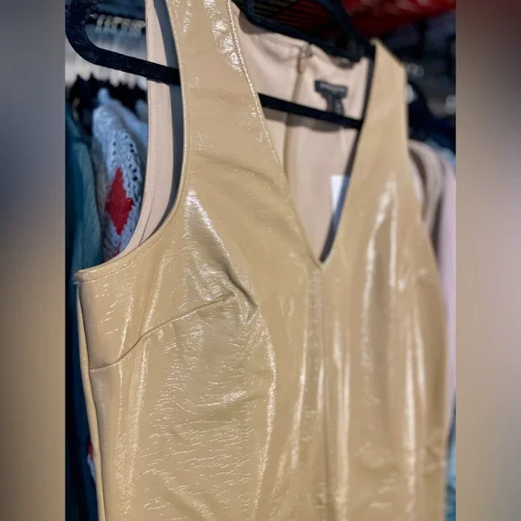 Tall Vegan Leather Shift Dress | Banana Republic | Brand New w/ Tags | Medium - Picture 9 of 11